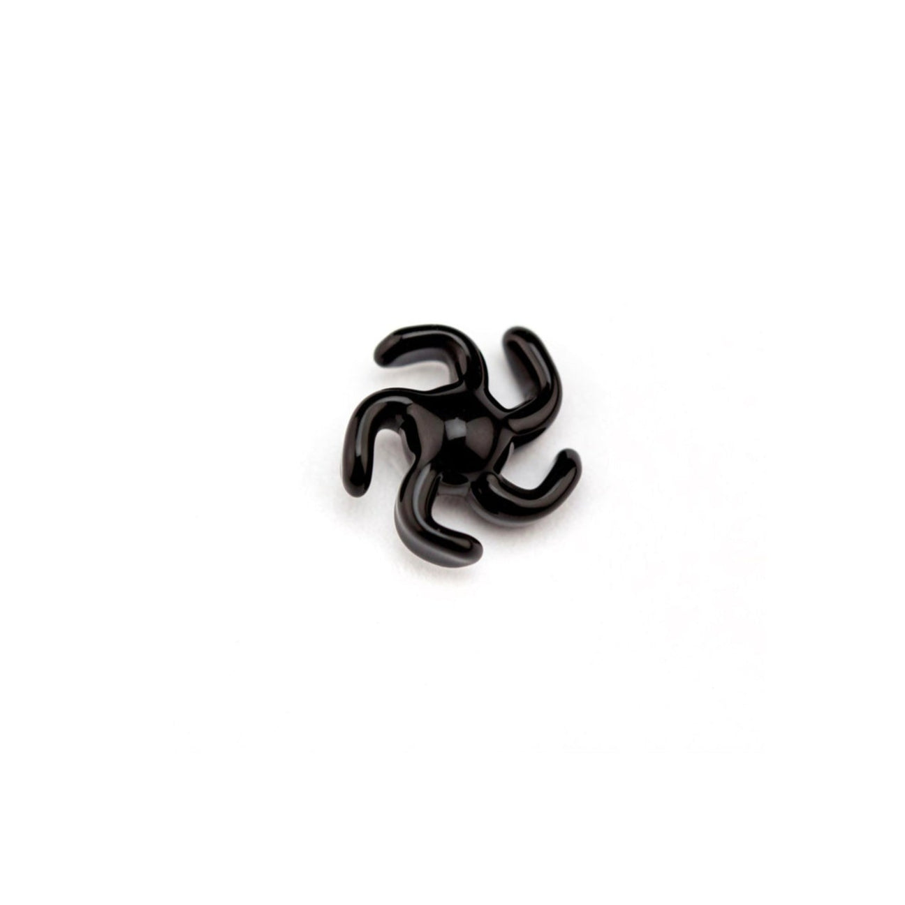 Yarbi Glass Jet Black Pivot Spinner Pearl #YAR53 - Planet Caravan